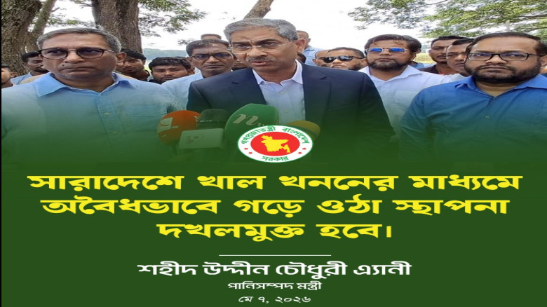 চাঁদপুরে পানিসম্পদ মন্ত্রী শহীদ উদ্দিন চৌধুরী এ্যানি বলেছেন,